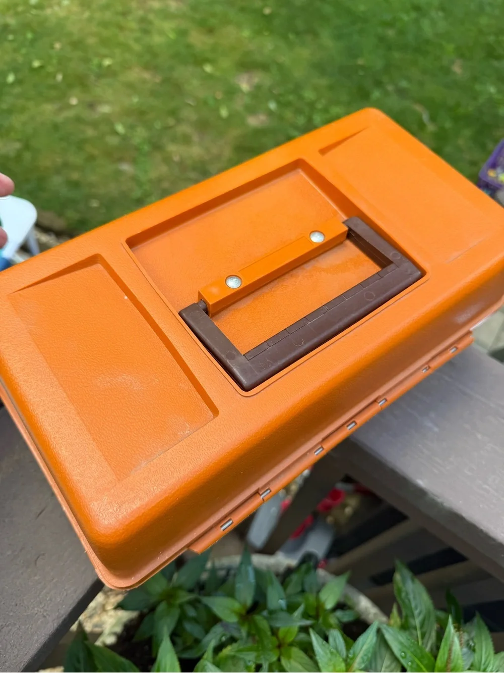 Vintage Fenwick Woodstream 1050 Tackle Box Orange, 2 Trays, 15 Comp